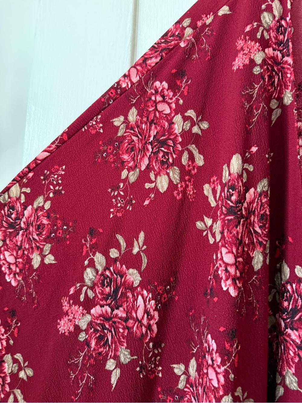 Moa Moa size XL Floral Kimono Cardigan in Burgundy - Picture 4 of 7